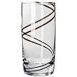 Luigi Bormioli Black Swirl Beverage Glasses Set of 4