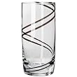 Luigi Bormioli Black Swirl Beverage Glasses Set of 4
