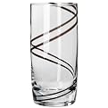 Luigi Bormioli Black Swirl Beverage Glasses Set of 4