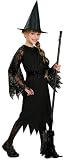 Halloween Concepts Child's Witch Costume with Flocked Velvet Spider Web Fabric, Large