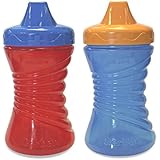 Gerber Graduates Fun Grips Hard Spout 10 Ounce Cup, 2 Pack, Red/Blue