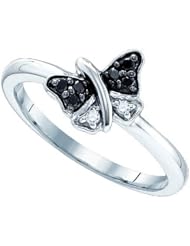 0.11CTW-DIA BUTTERFLY RING