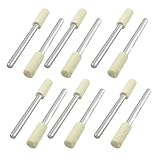uxcell 　バッフ掛け　研磨　シャンク3mm　ヘッド4mm　硬質　円筒形フェルトボブ 12 個入り