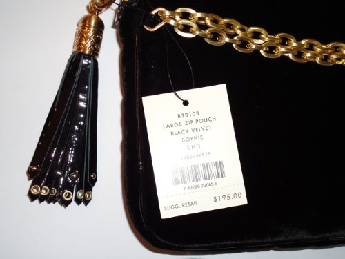 Cole Haan Purse Clutch Black Velvet Sophie Unit handbag - Retail Price $195.00