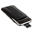 LUPO Black Leather Pouch Case with Pull Tab for Apple: Iphone (2G, 3G, 3GS, 4, 4S) Ipod Touch, Nokia: N8, X6. Samsung: S5230 Tocco Lite, S5620 Monte, S8500 Wave, I9000 Galaxy S. Sony Ericsson: Satio, Vivaz. Motorola: Milestone. LG: Renoir, Cookie, Viewty.