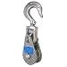 Campbell 4099H 6" Single Steel Drop Side Snatch Block with Hook, 8 ton Load Capacity, 6" Sheave