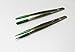 Tweezers Slide Locking PVC Rubber Tipped Set Of 2 Pointed and Blunt Non-Marring Tweezers Jewelry Tool Tweezers Tips Have Rubber Coating for Securely Holding to Not Mar or Scratch the Article By JTS