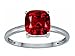 1.85 cttw Zoe R(tm) 10k White Gold Lab Created Ruby 7mm Cushion Cut Solitaire Engagement Ring - White Gold