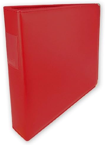 Umbrella Crafts - 3 Ring Memory Albums - 12x12 - Fire Engine Red