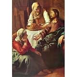 Jan Vermeer van Delft (Christ with Mary and Martha) Art Poster Print - 13x19