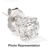 14K White or Yellow Gold 0.13ct Round Diamond Single Stud, J-K & I2-I3