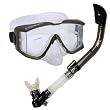 Snorkeling Scuba Dive DRY Snorkel Purge Edgless Mask Gear Set