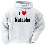 I Love/Heart Natasha Adult Hooded Sweatshirt LARGE