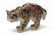 NORTHERN ROSE New BOBCAT ready to pounce Tiny Porcelain R245