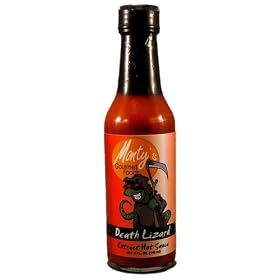 Hot Sauce - Extreme Heat. Face the Reaper - Death Lizard Hot Sauce w/Chile Extract! feat. Dave Kellett the creator of Sheldon Comics. This Hot Sauce Will Light You Up From Head to Toe. The Chili Pepper Extract adds a Kick That Won't Be Understated. Don't Fear The Reaper He'll Whoop Your Taste Buds Into a Fiery Frenzy!