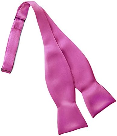 Fuschia Satin Self Tie Bow Tie