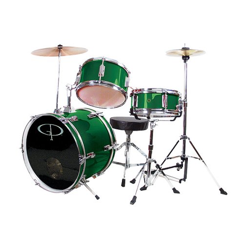 Buy GP Percussion 3-pc. Complete Junior Drum Set - Metallic Forest Green online at Discounted New and Used prices. Delivered to your door with Off-The-Bookshelf.