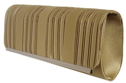 Elegante Satin Abendtasche in Gold