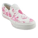 Ladies Converse Deck Star Skull Slip On Shoes Size 3-7