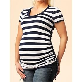 Buy A Pea in the Pod: Short Sleeve Scoop Neck Side Ruched Maternity T Shirt by A Pea in the Pod
