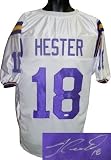 Jacob Hester Autographed/Hand Signed LSU Tigers White Custom Jersey