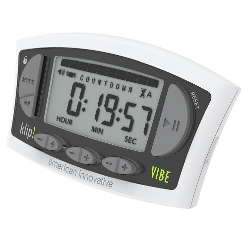 American Innovative Klip Vibe Kitchen Dual Timer/Clock/Stopwatch, Charcoal