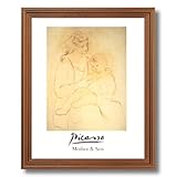 IMAGE OF Picasso Mother And Son Wall Decor Contemporary Picture Oak Framed Art Print