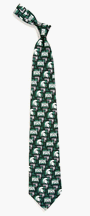 Michigan State Spartans Pattern 2 All Silk Adult Tie From Eagle Wings