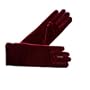 Burgundy Wrist Length Ladies Velvet Gloves