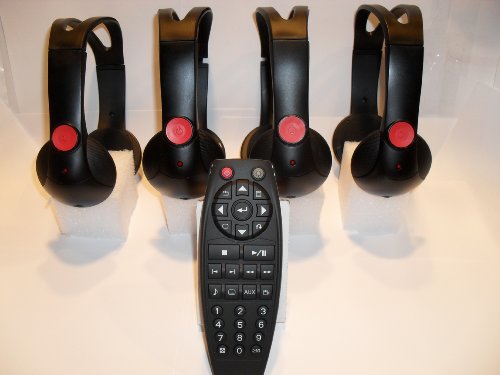 4 GM Headphones 1 GM Remote Chevrolet Suburban, GMC Yukon, Cadillac Escalade, Uplander, Tahoe, Acadia, Buick Enclave, Pontiac Montana SV6, Terraza, Saturn Relay, Equinox, Silverado, Outlook, Traverse, Denali (sku 94)