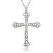 Sterling Silver Cross Diamond Pendant Necklace (HI, SI-I, 0.25 carat)