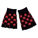 Fingerlose Handschuhe STARS black-red