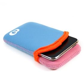 Kroo Reversible Sleeve for iPhone 3G, 3G S (Pink and Blue)