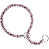 Weaver Leather 3.5mm Choke Chain Collar, 20-Inch, Pink/Brown