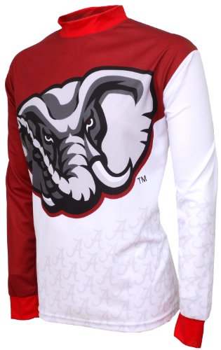 Alabama Crimson Tide UA NCAA Mountain Bike Jersey,X-Large (White/crimson)