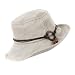 Ladies Sun Hat With Beaded Band Shapeable Brim Stone One Size