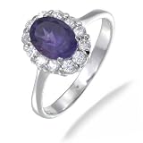 8x6MM 1.20 CT Amethyst Ring In Sterling Silver (Available in Sizes 5-9)