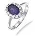 8x6MM 1.20 CT Amethyst Ring In Sterling Silver In title=