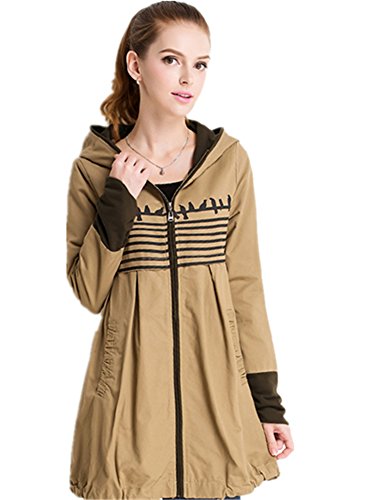 レディース アウター コート フード付 カジュアル 春物 ロング 長袖 ジャケット【 LIVE_SHOP 】