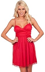 A-line V-neck Empire   Waistline Knit Sheer Pleated Glittering Flowy Sleeveless Above the Knee Evening Dress/Homecoming Dress/Prom Dress/Party Dress/Mini Dress 