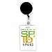 Heavy Duty Retractable Badge Reel with Reinforced Vinyl Strap Clip - Strong Badge Holder with Metal Belt Clip - Black and Chrome Reels for Nurses Packaged and Sold Individually by Specialist ID