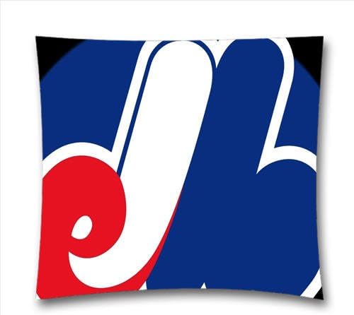 MLB Team Square Throw Pillow Cushion Covers, Montreal Expos Pillowcase for Couch, Sofa and Bed, 18x18 Inch (45x45 cm)-Black Friday