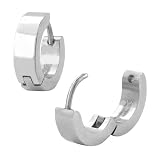 Inox Jewelry An Elegant form but Strong Attitude Metallic Polished Grey Earrings