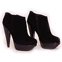Ladies Black Ankle Womens Platform Stilletto Heels Shoe Boots Sizes 3-8