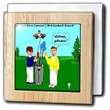 Golf Drivers - 6 Inch Tile Napkin Holder