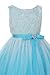 Tulle Rosette Spring Easter Flower Girl Dress in Ombre Fuchsia Aqua Purple Red 2-14