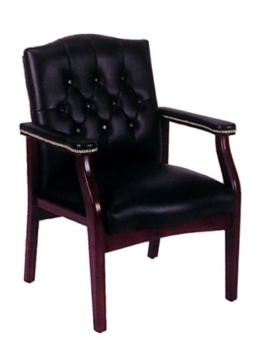 Traditional Burgundy Executive Side Chair Guest Seating