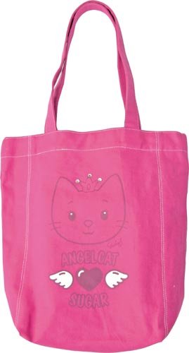 United Labels 0804881 - Angel Cat Sugar Einkaufstasche 30 x 23 cm, himbeere
