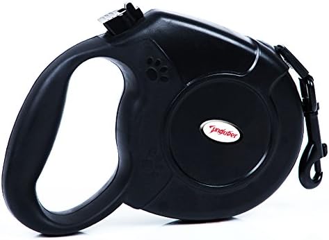 Flexible Retractable Dog Leash 26 feet Sturdy Nylon Rope One Button Brake Comfortable Ergonomic Handle Lock for Medium & Large Dogs Perfect for Training Backyard Use Walking