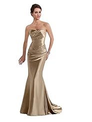 Strapless Mermaid Satin Evening Dress/Prom Dress/Wedding Party Dress 